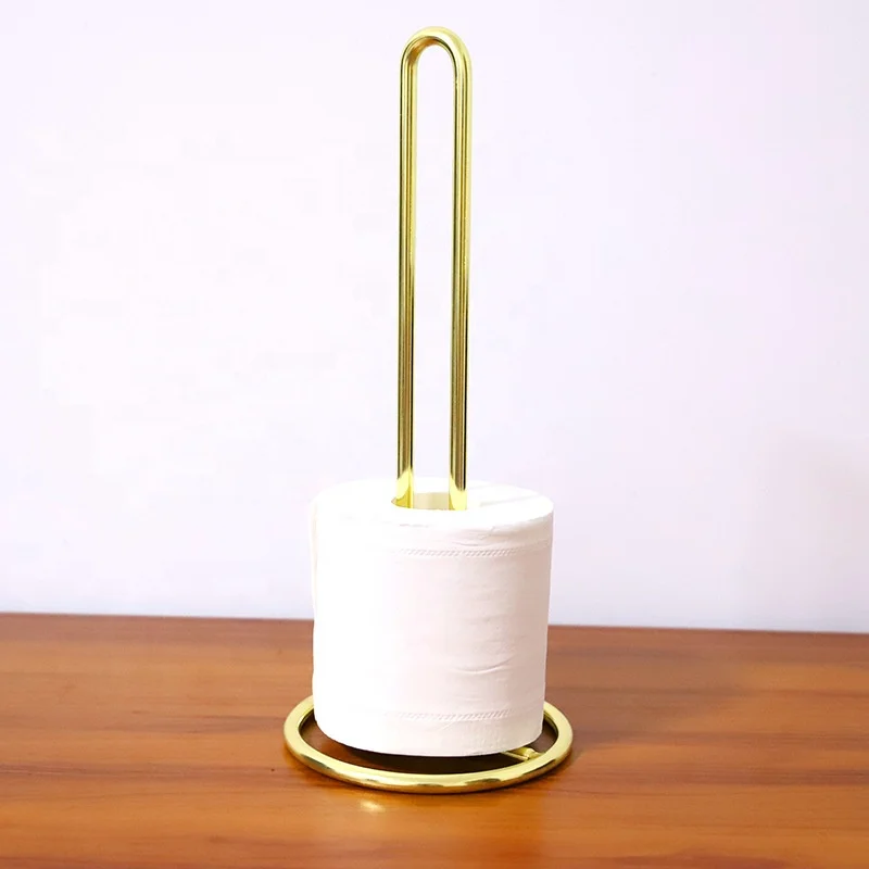 New rose gold accessories toilet paper roll holder paper towel rack metal paper towel holder