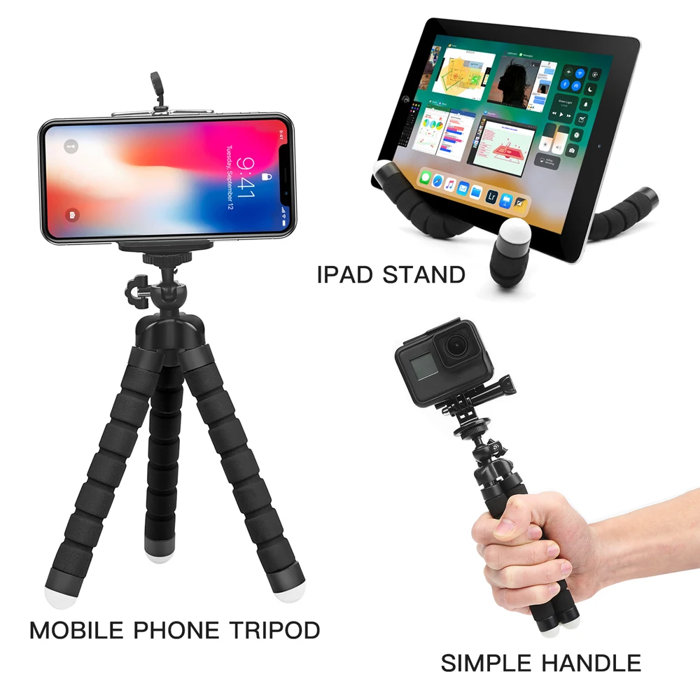 
Mini Flexible Sponge Octopus Tripod Table Desk Tripod Phone Holder Stand for smartphone & Camera Tripod 
