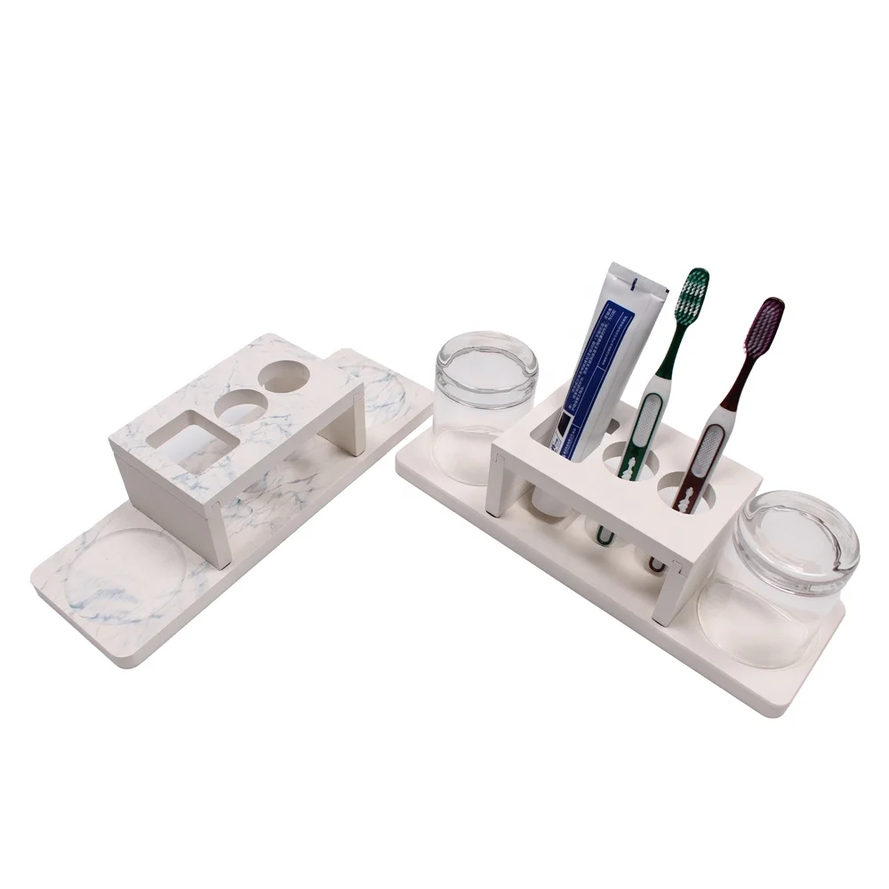 New Trendy Keep Dry Toothbrush Holder Set of 5 Customized Diatomite Toothbrush Stand