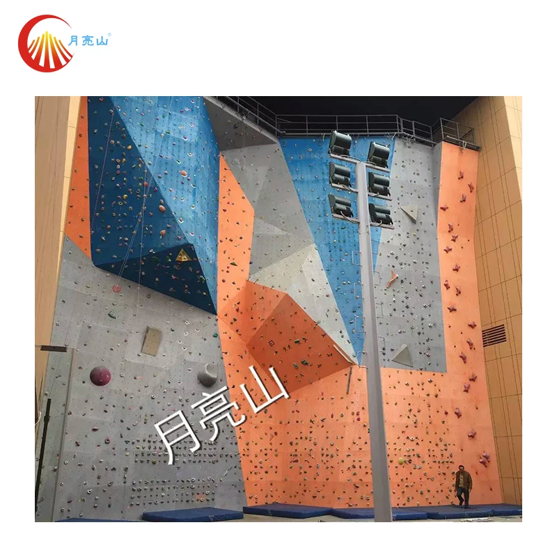 Top quality theme park inflatable rock climbing wall with rocky mountain climbing gear