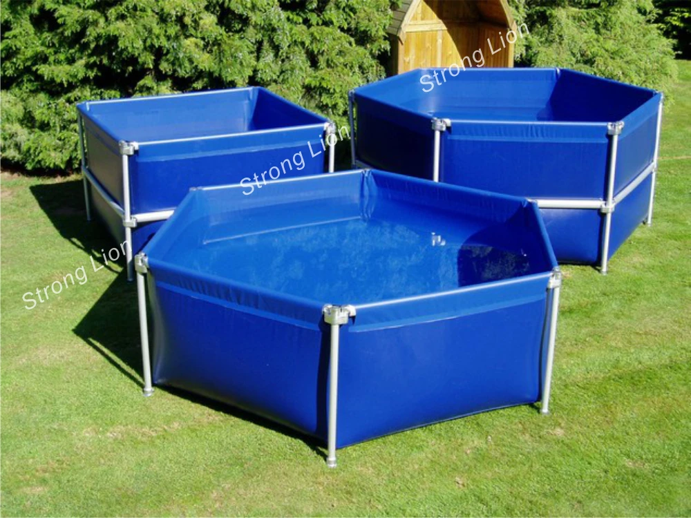 
Foldable PVC Tarpaulin Fish Farming Pond Tank 