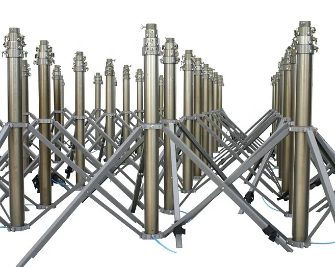 The portable tripod telescopic camera mast with supporting poles