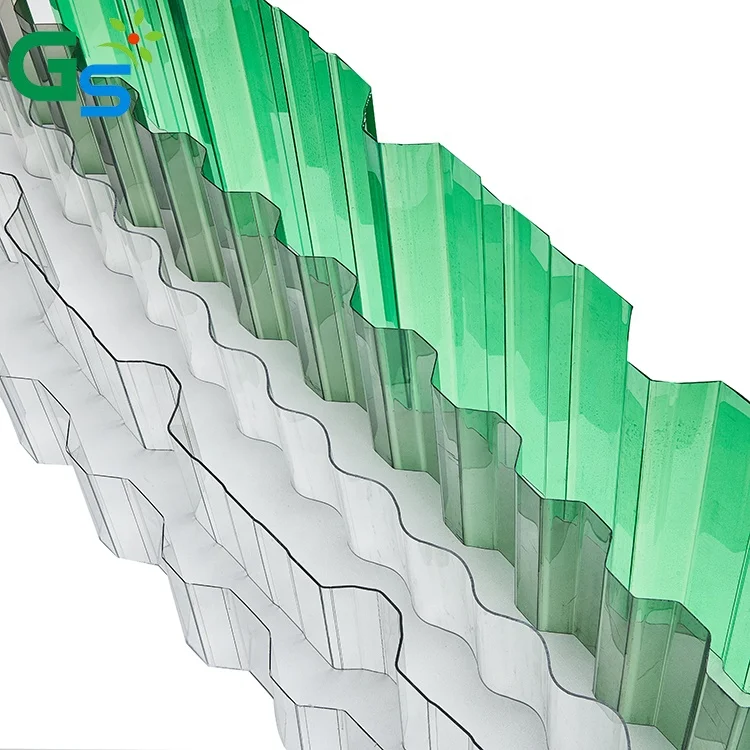 Fiber Plastic 1.2mm Polycarbonate Corrugated Sheet For Home Greenhouse Making Roofing