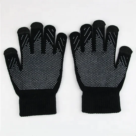 Wholesale and Promotion Customize Touch Screen Warm Driving Gloves Texting Unisex Mittens Sports Knitted Gloves