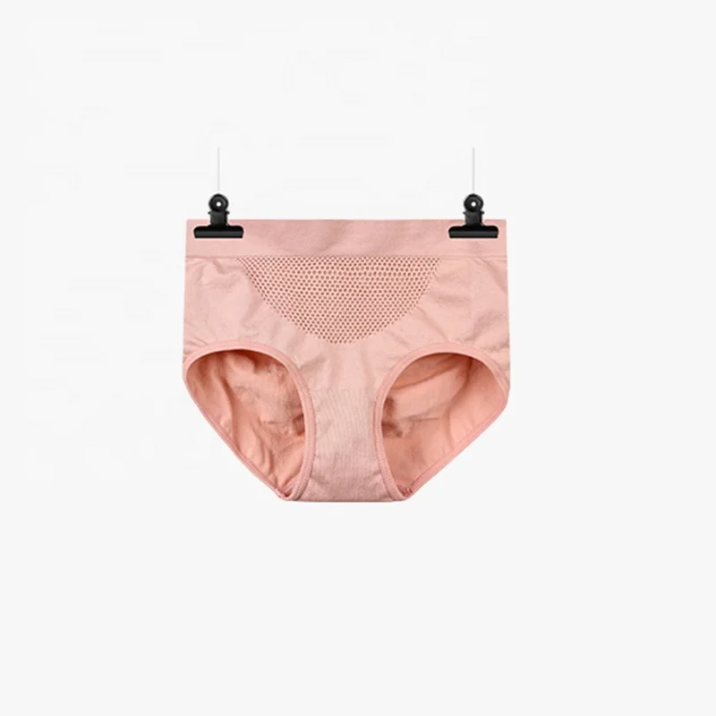 Item 534  wholesale  women middle waist pure briefs  honeycomb traceless  seamless hip up panties