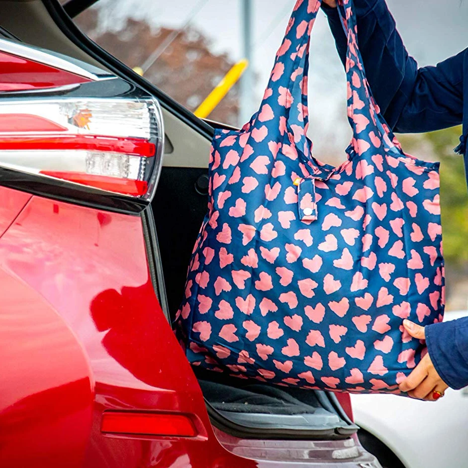 2021 бесплатный образец, рекламная Экологически чистая складная сумка из полиэстера для покупок