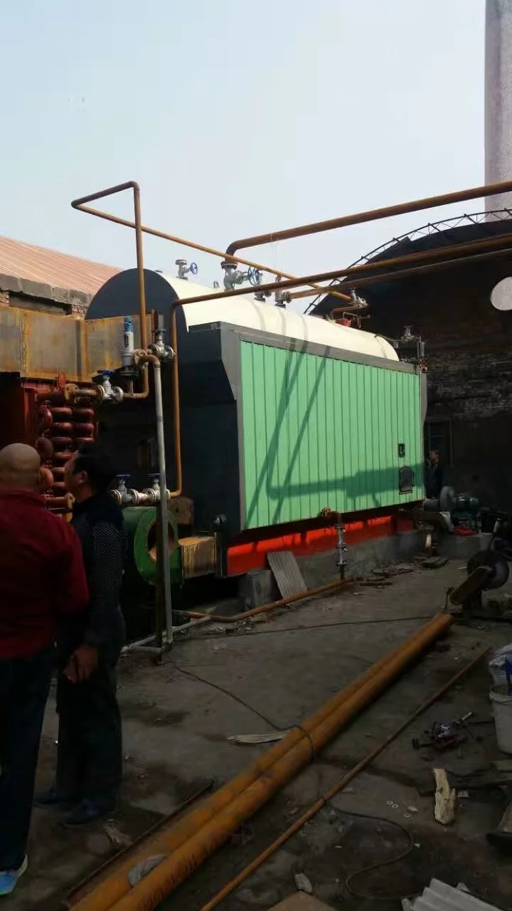 Horizontal automatic fuel feeding hot water heater coal fired hot water boiler