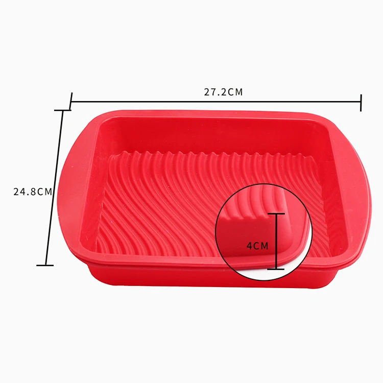 Eco-friendly BPA free food grade silicone kitchen baking tray silicone mold for cake