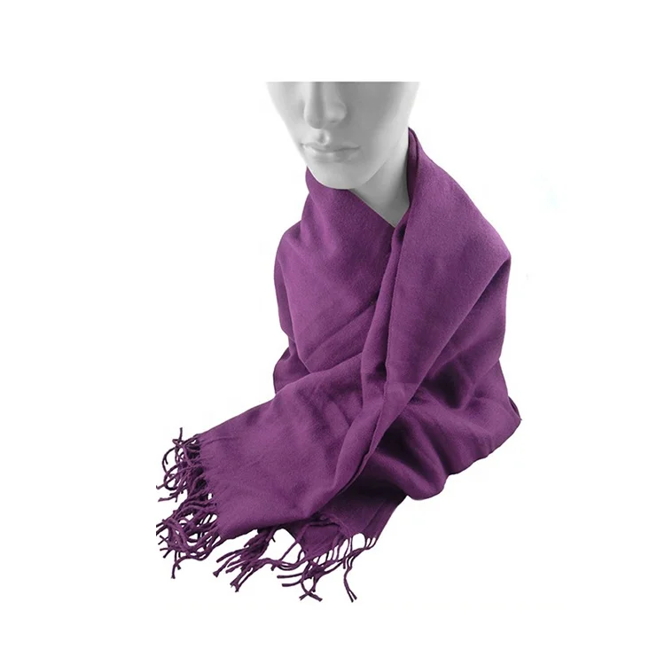 Solid color women spring winter autumn woven scarves shawls elegant blue grey white violet long scarf ready to ship in low MOQ