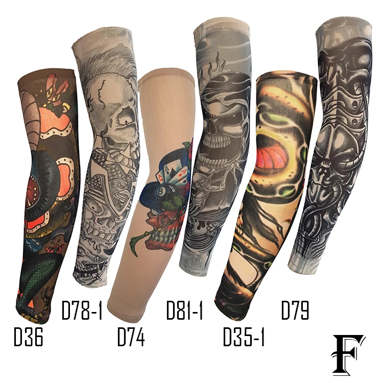 Nylon Temporary Tattoo Sleeves Body Art Arm Stockings Slip Accessories Tattoo Soft for Men Women