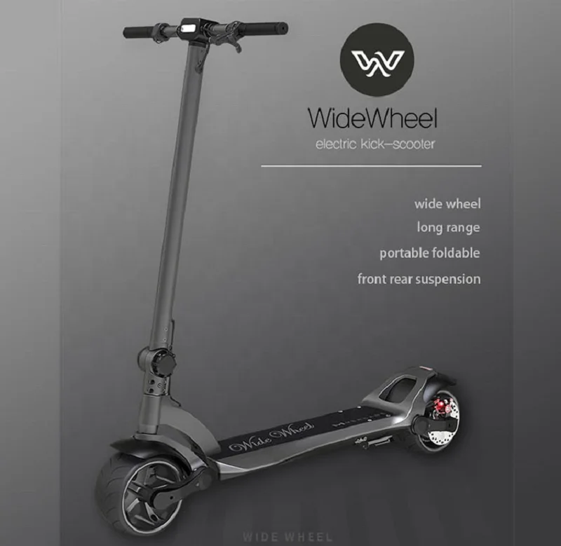 Big wheel 500w 1000W 48V 13.2Ah waterproof Fat tyre light portable widewheel electric scooter