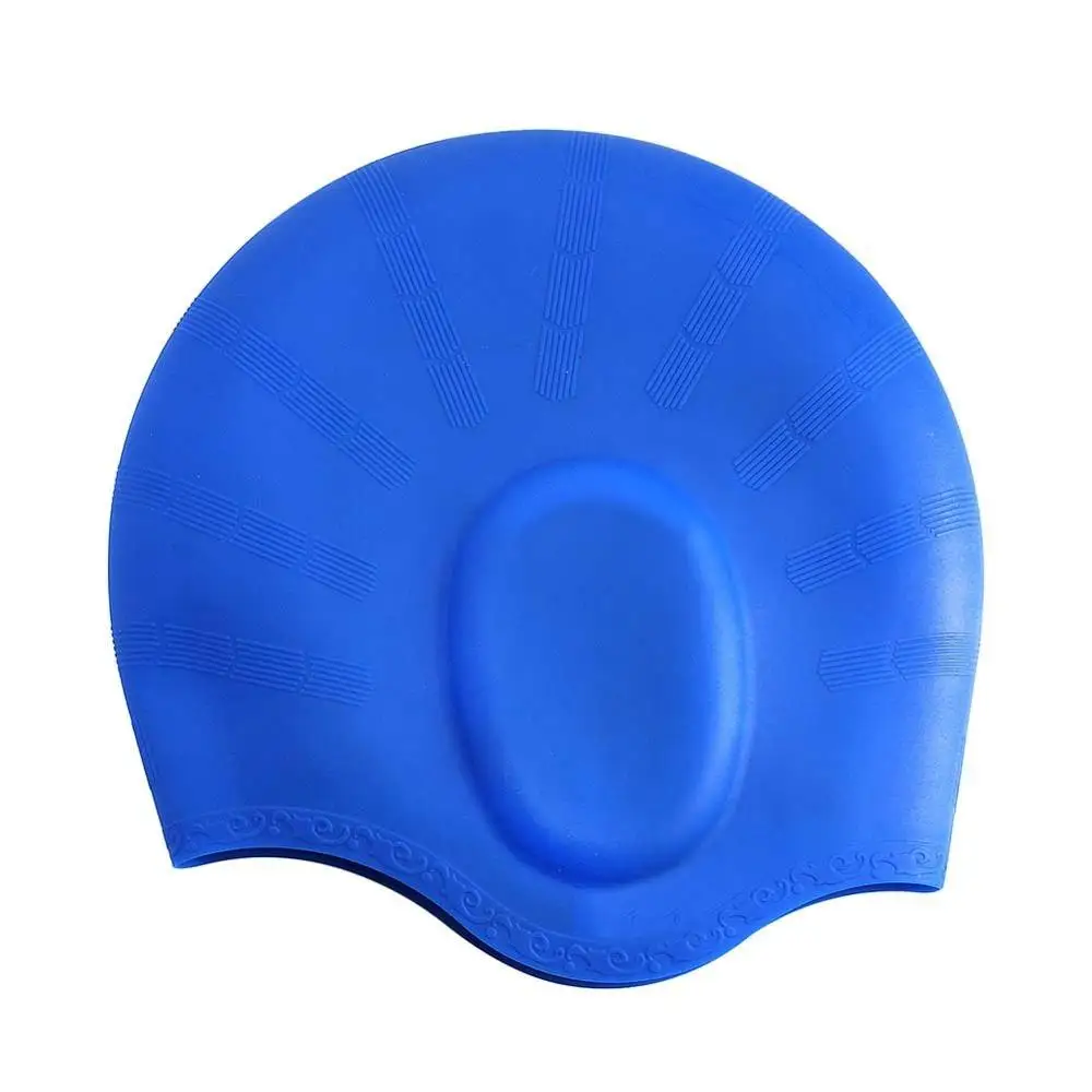 With Ear Pouches To Heep Your Hair Health For Men and Women Waterproof Earmuffs Silicone Adult Swim Cap