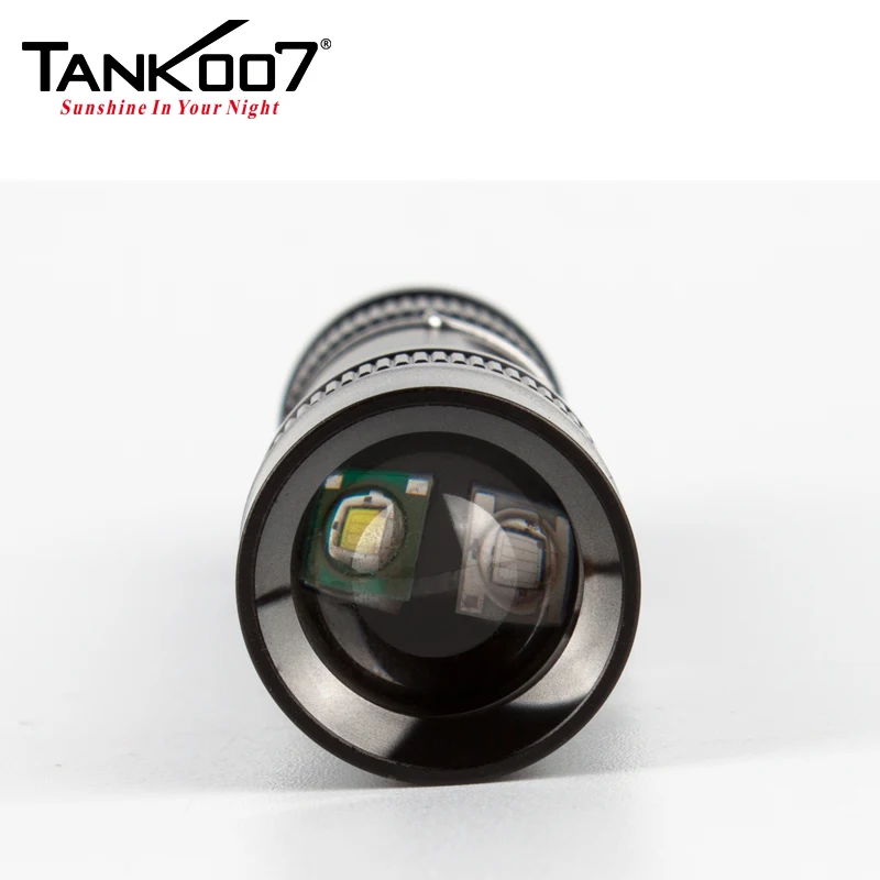 Tank007 Pocket flashlight Mini zoomable dual light 365nm uv flash light Ultraviolet EDC flashlight LED linternas