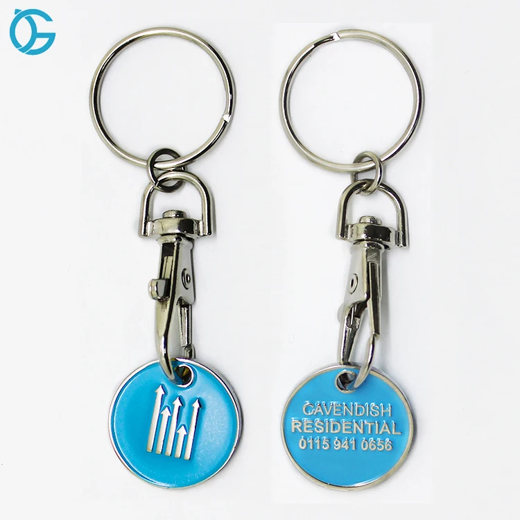 High Quality Personalized Design Logo Coin Holder Keychain Metal Keychain For Travel Souvenir