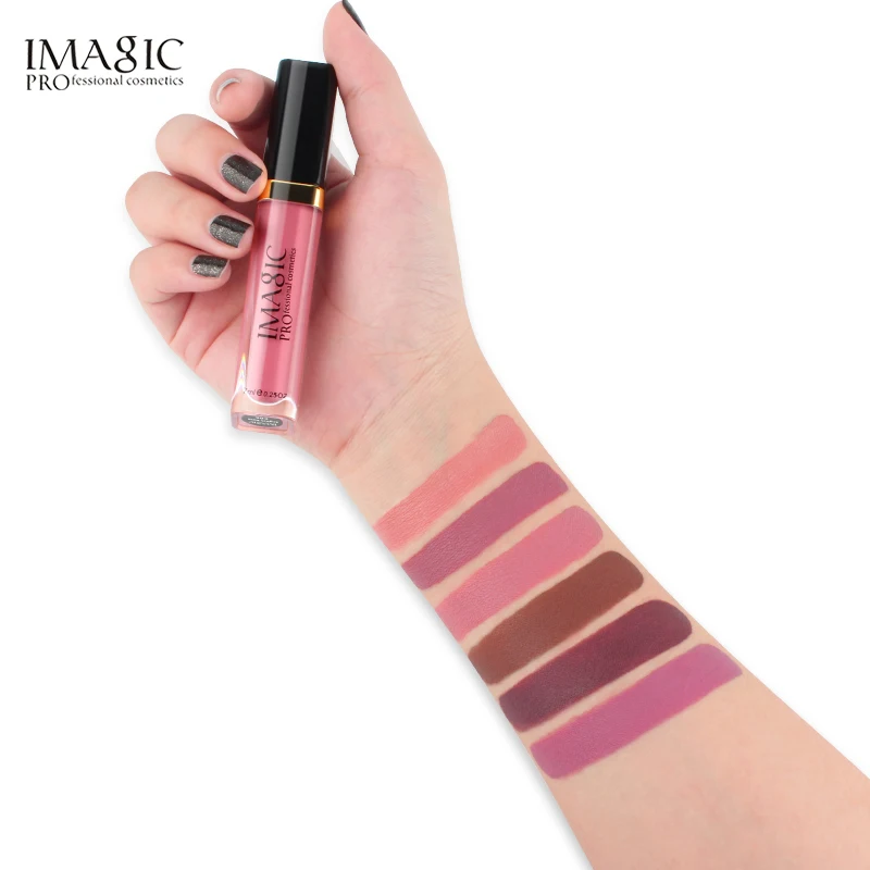 IMAGIC 12 colors lipgloss matte lip gloss non-stick cup lip lacquer