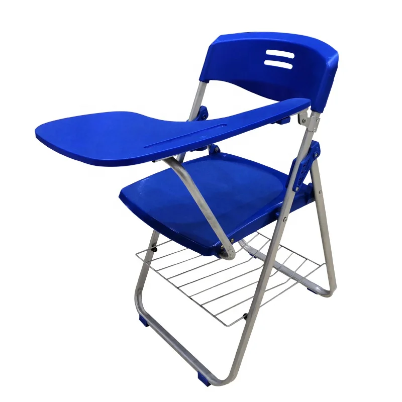 
2020 Hot Sale Modern Design School Furniture Classroom Plastic Seat Folding School Chair With Writing Board 