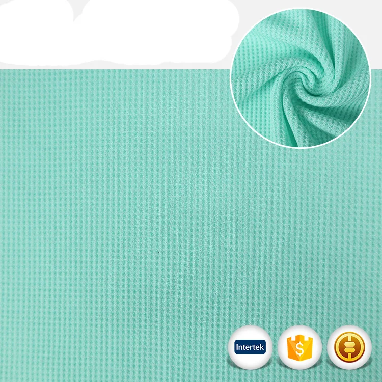 
New product t shirt thermal polyester rayon spandex waffle knitted stretch fabric 
