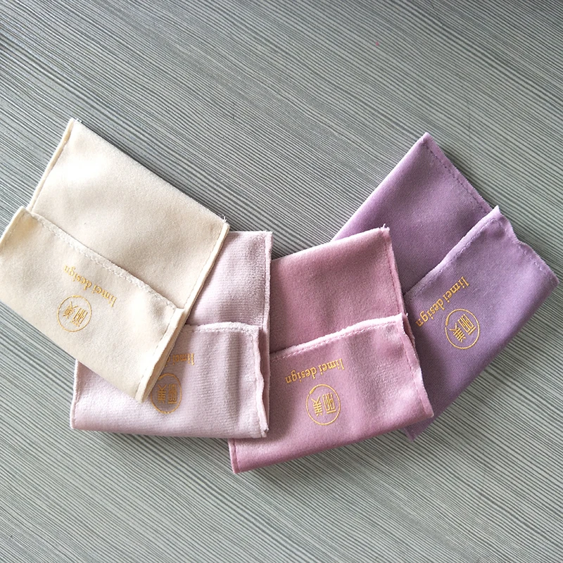 Free Sample  Velvet Bag Jewelry Pouch With Hot Stamp Logo