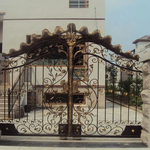 Modern Wrought Iron Gate Design Forged Wrought Iron Gate for Sale