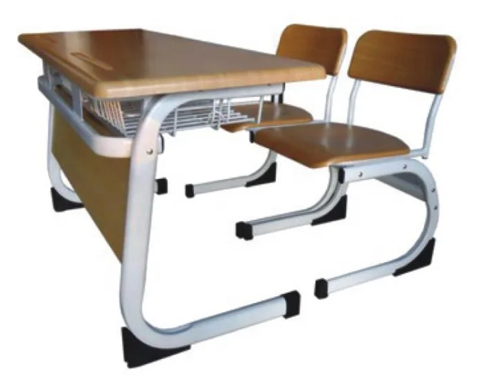 
Good price double student Werzalit board desk chair 