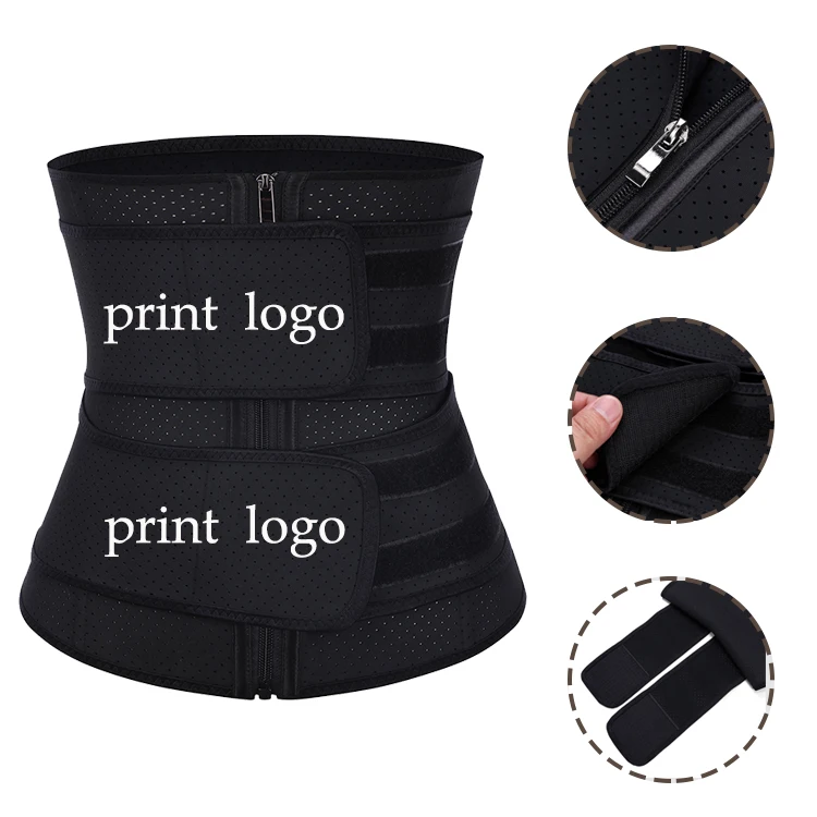 
2019 New Style Custom Logo Double Belt 7 Steel Boned Plus Size Latex Waist Trainer Belt 