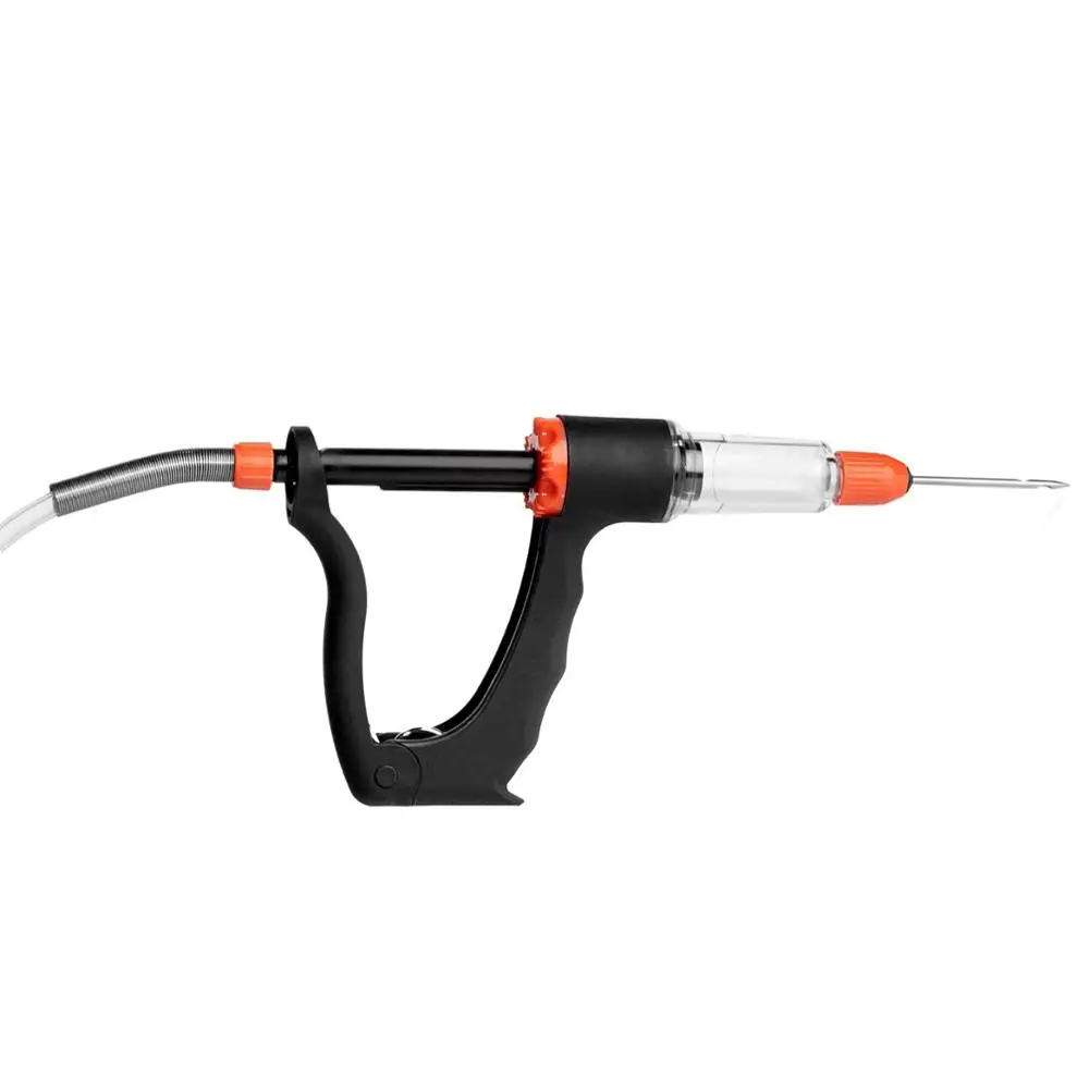 Professional Automatic BBQ Meat Marinade Injector Gun Kit,  Two Commercial Grade Marinade Needles
