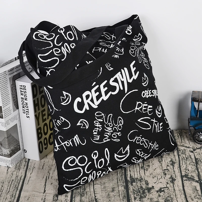 Fair Trade Gift Factory directly sale custom logo size durable black cotton canvas tote bag