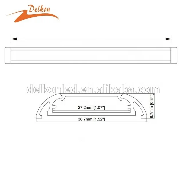 39*9mm Slim LED Profile Aluminum Led Strip Channel for 26mm Width LED Strip