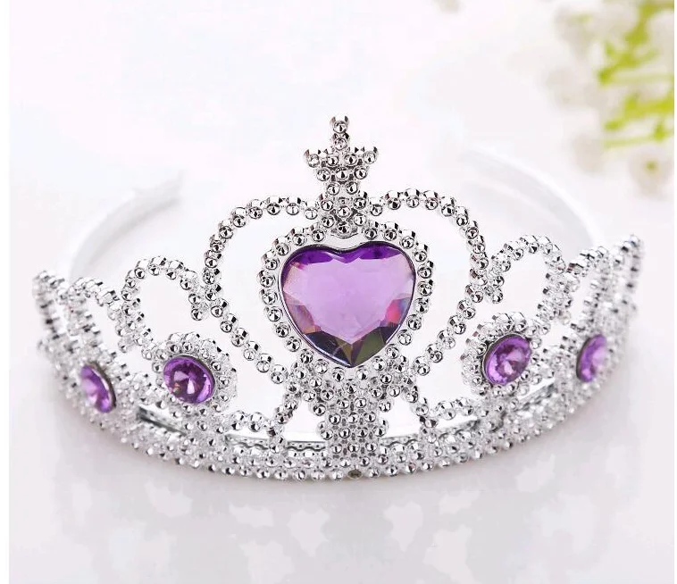 Wholesale Crowns And Tiaras Sparkling High Quality Plastic Crystal Rhinestone Tiara For Kids