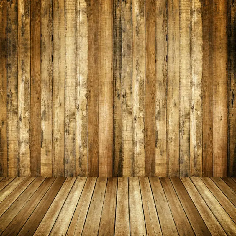 Wood Wall Vintage Vinyl Photography Backdrop Photo Background Studio Prop 5x7ft/3x5ft/3x3ft