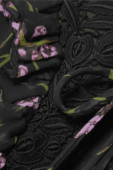 
Oem Factory Made Long Sleeves Non-stretchy Floral Printing Ladies Floor-length Maxi Dress Floral Print Chiffon Dress For Women 