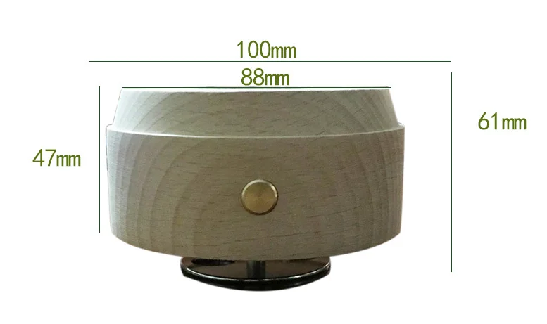 Светодиодный ночник хрустальный шар музыкальная шкатулка деревянная основа для детей подарок