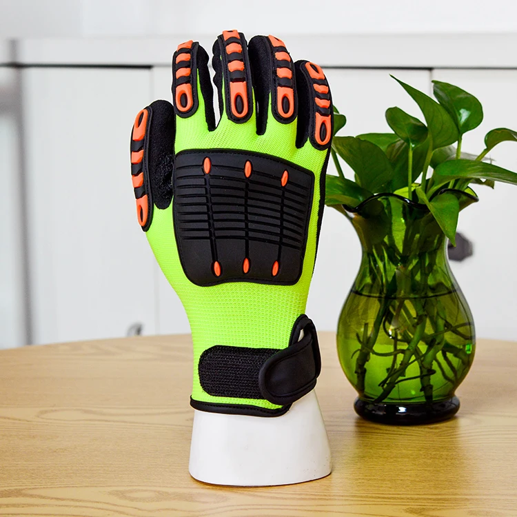 hot oem safety nitrile gloves with tpr high impact resistant gloves High Quality anti shock work cheap impact gloves