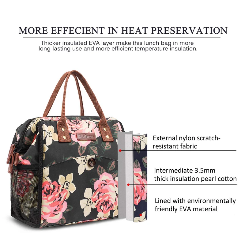 Lokass Wholesale Meal Prep Office Insulted Thermal Cooler Lunch Tote Bag For Office For School  Work