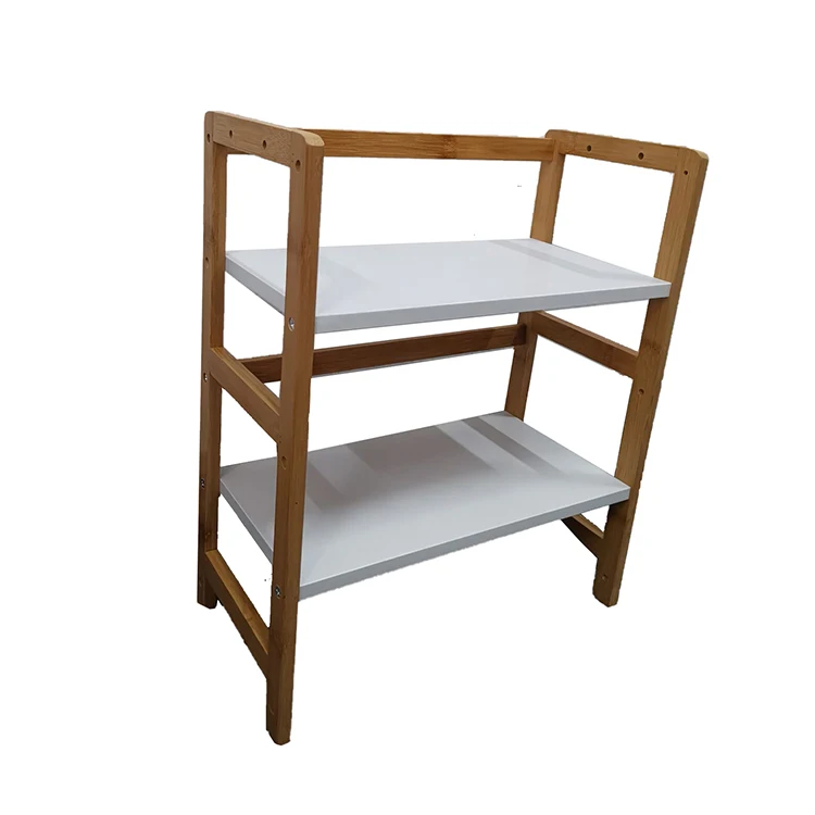 Wooden Rack 2 Tier,  Multifunctional Bamboo Shelf for Spice