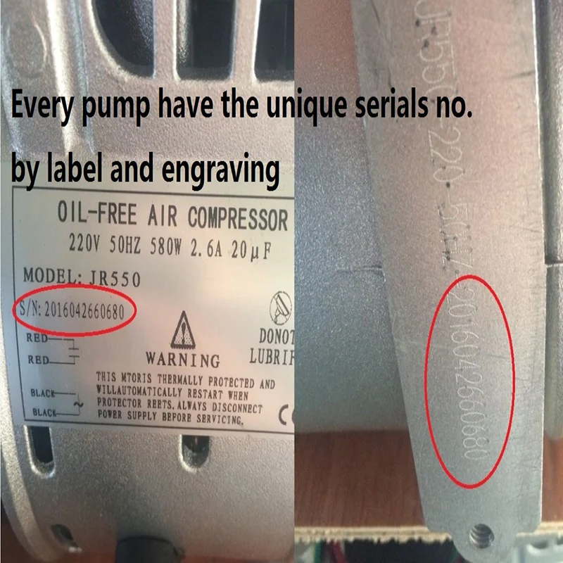 High pressure air compressor without oil mute