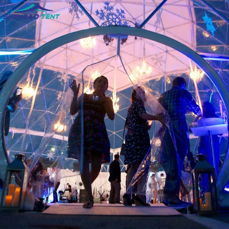 Transparent Fireproof Clear Geodesic Dome Outdoor Tents For Party