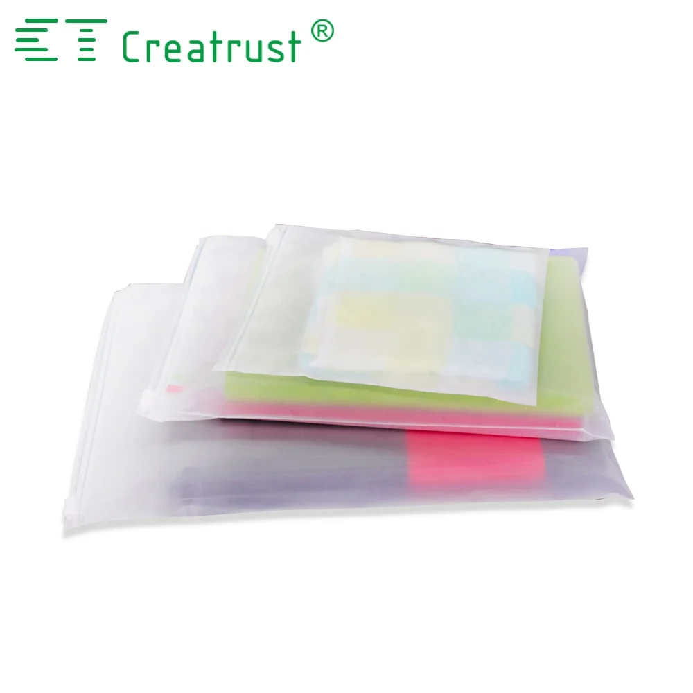 white vinyl  zip lock bag packing zipper poly bag