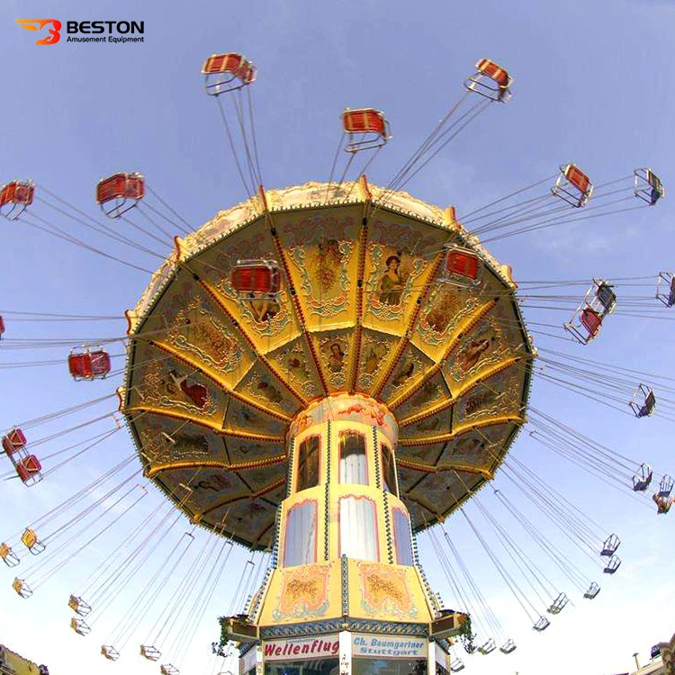 Amusement Park Ride 36 Seats Swing Flying Chair Theme Park Rides For Sale