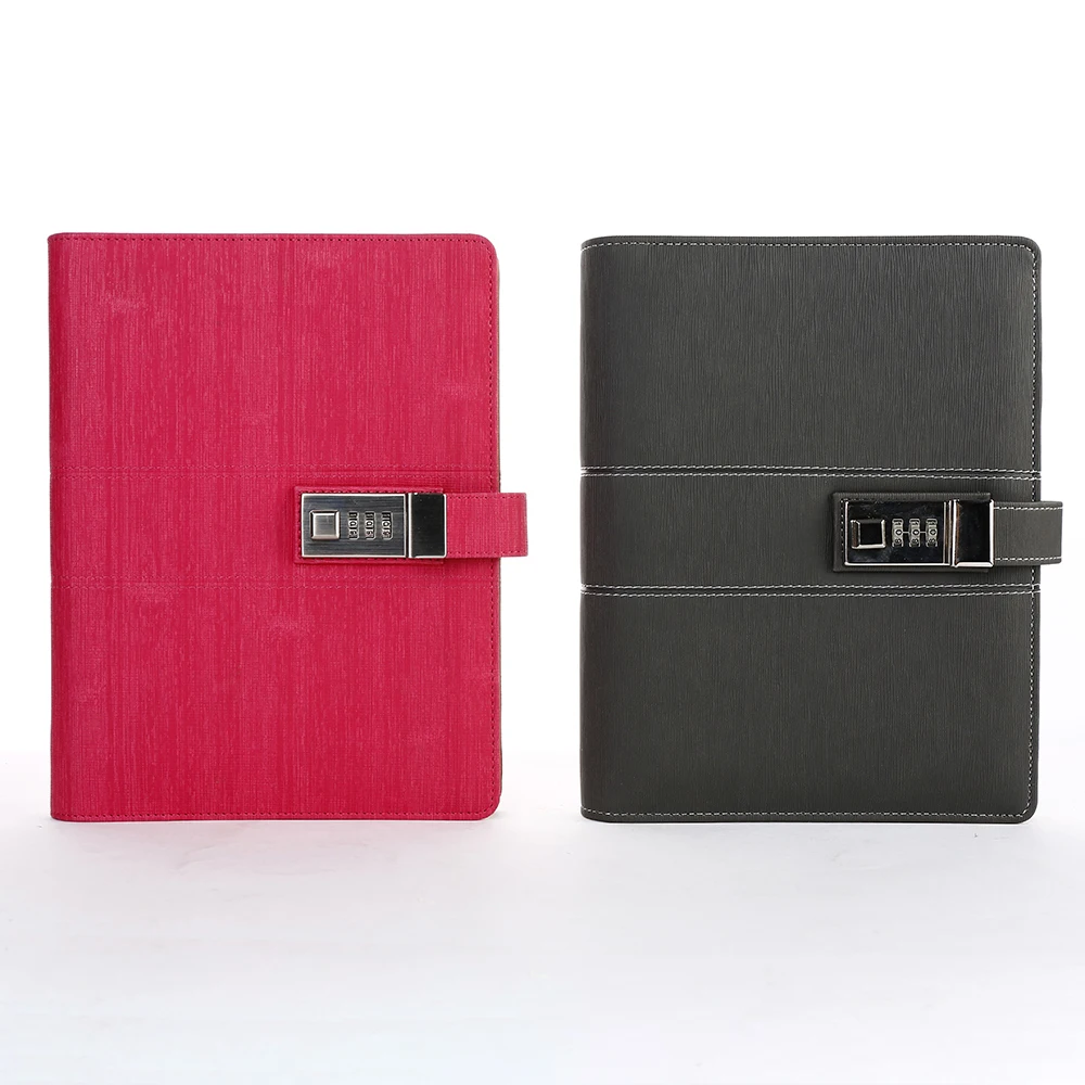 Custom personalized diary with lock security officers loose leaf spiral notebook