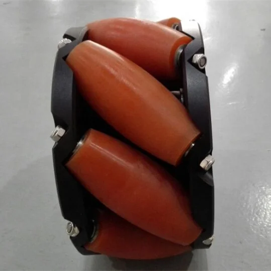 SS 13 inch 330 mm 4000 kg load heavy duty industrial mecanum wheel PU aluminum material