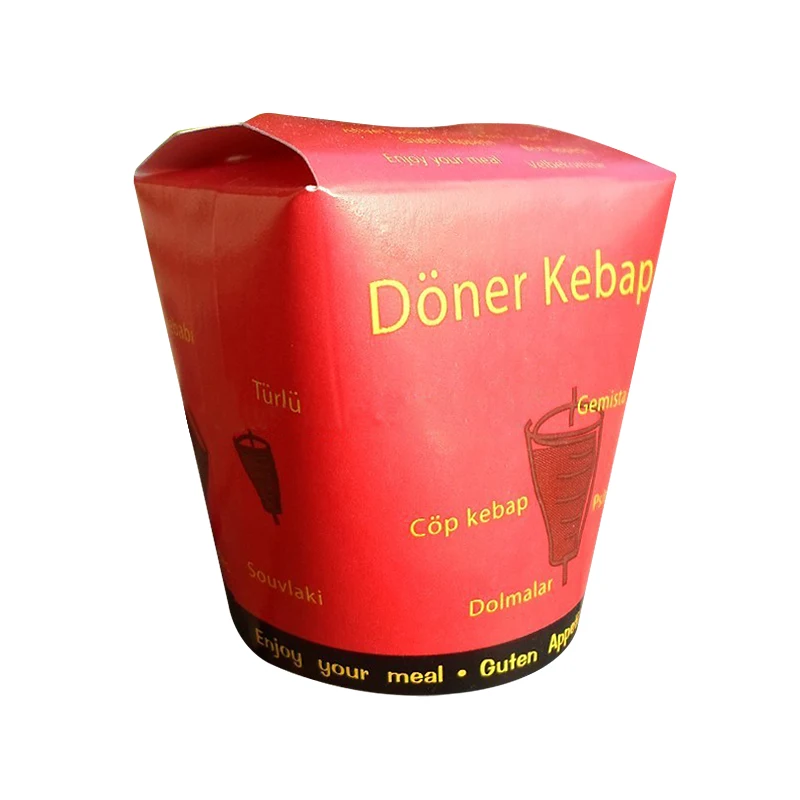 customized round bottom paper noodle box,Noodle Box for Lunch Packing,26oz pasta noodle box