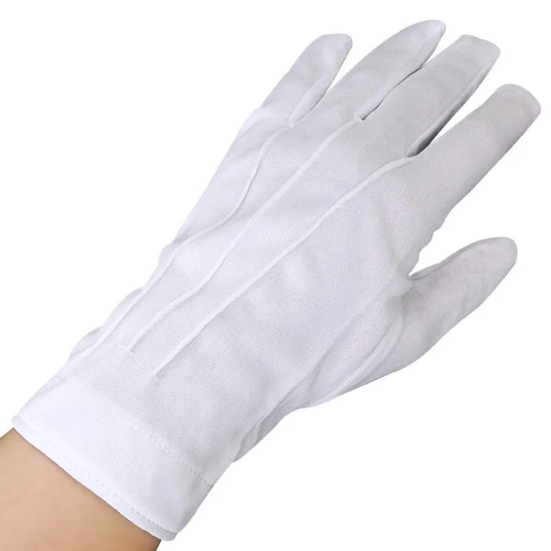 Белые рабочие перчатки парада, официальная форма, хлопковые белые перчатки