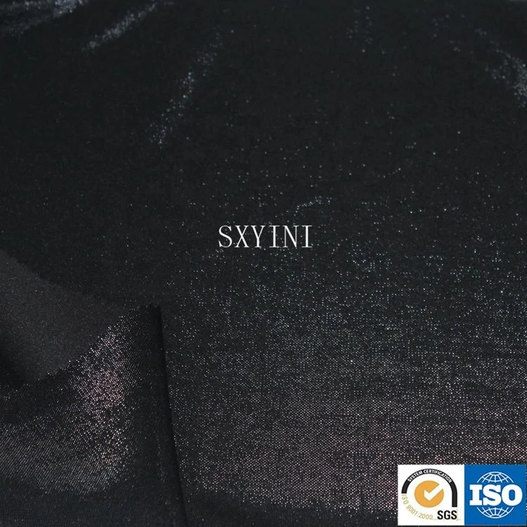
YINI new product shiny soft polyester lurex interlock fabric for garment 