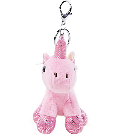 NEW design hot sale 10cm plush doll custom plush keychain soft toy keychain stuffed unicorn animal toys
