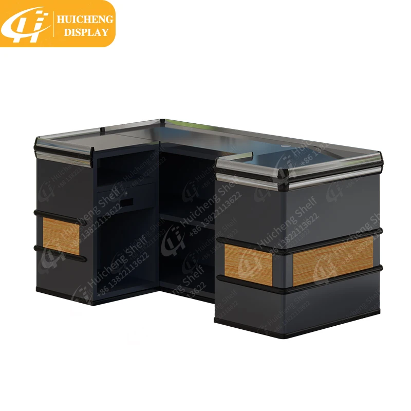 Supermarket Design Retail Cash Register Table Checkout Counter Cashier Desk cash register desk with display