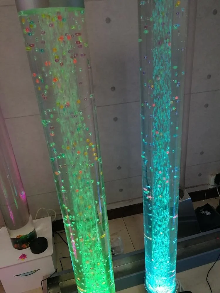 
2020 BIG Customized Floor standing LED Bubble Tube Cylinder water bubble tube for home office hotel restaurant ceremony 