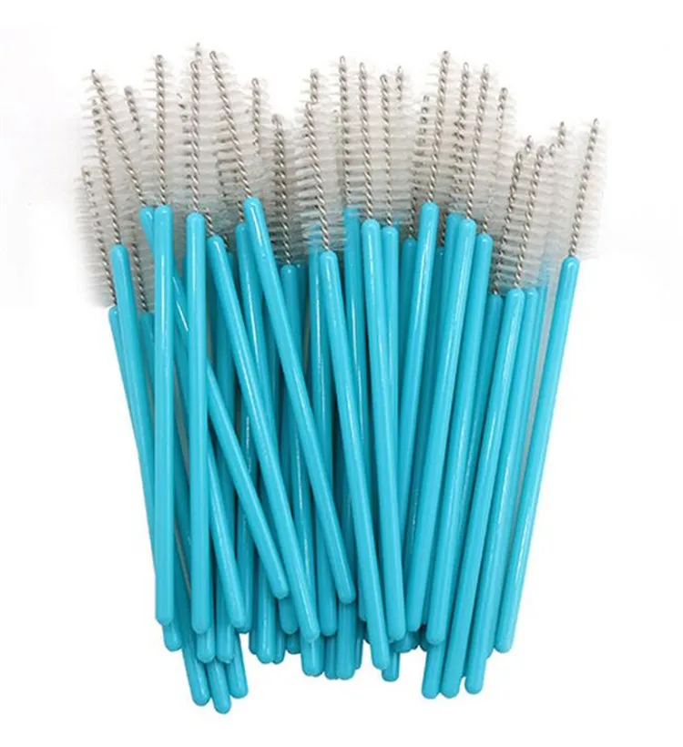 Hottest Sky Blue Handle Disposable Mascara Applicator Eyelash Brush