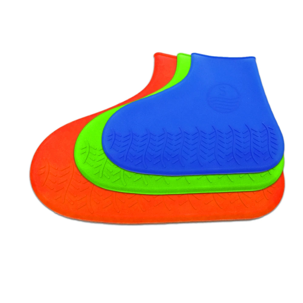 
anti-slip eco custom printed reusable waterproof silicone women flat clean boot shoe cover for rain 