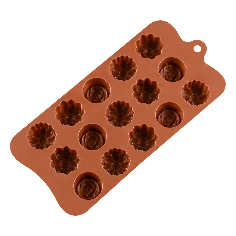 High quality chocolate mold silicone multi flowers design 3d bpa silicone chocolate molds